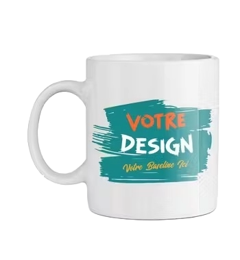 White Printed Coffee Mug